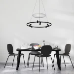 Lampă suspendată neagră LED 4000K, iluminat modern, Almeria Light Prestige