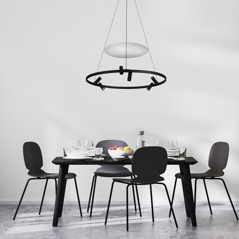 Lampă suspendată neagră LED 4000K, iluminat modern, Almeria Light Prestige - imagine 5
