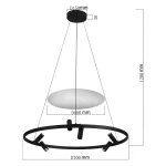 Lampă suspendată neagră LED 4000K, iluminat modern, Almeria Light Prestige