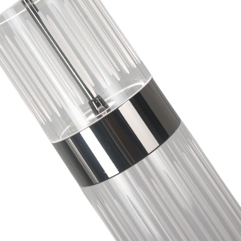 Lampă suspendată triplă argintie LED CCT, formă verticală, Ambiente Light Prestige - imagine 5