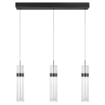Lampă suspendată triplă grafit LED CCT, formă verticală, Ambiente Light Prestige
