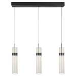Lampă suspendată triplă grafit LED CCT, formă verticală, Ambiente Light Prestige