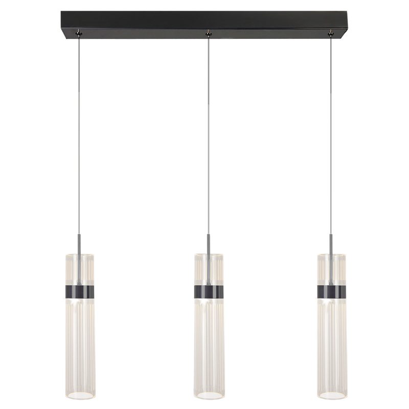 Lampă suspendată triplă grafit LED CCT, formă verticală, Ambiente Light Prestige - imagine 4