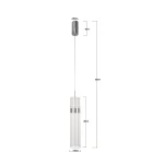 Lampă suspendată argintie LED CCT, design elegant, Ambiente Light Prestige