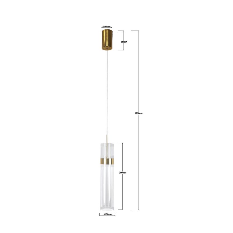 Lampă suspendată aurie LED CCT, design elegant, Ambiente Light Prestige - imagine 7