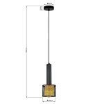 Lampă suspendată neagră 1xE27, design modern, Amo Light Prestige