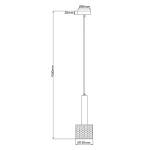 Lampă suspendată neagră 1xE27, design modern, Amo Light Prestige