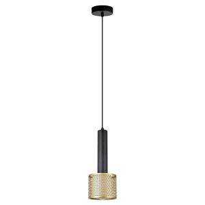 Lampă suspendată auriu-neagră 1xE27