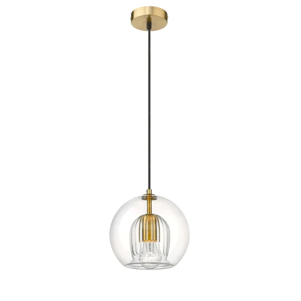 Lampă suspendată aurie 1xE27