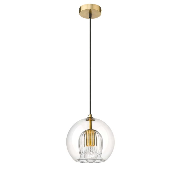 Lampă suspendată aurie 1xE27