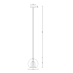 Lampă suspendată aurie 1xE27, stil modern, Arette Light Prestige