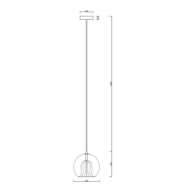 Lampă suspendată aurie 1xE27, stil modern, Arette Light Prestige - imagine 8