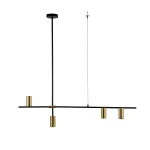 Lampă suspendată negru-aurie 4xGU10, design industrial, Arizona Light Prestige