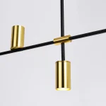 Lampă suspendată negru-aurie 4xGU10, design industrial, Arizona Light Prestige
