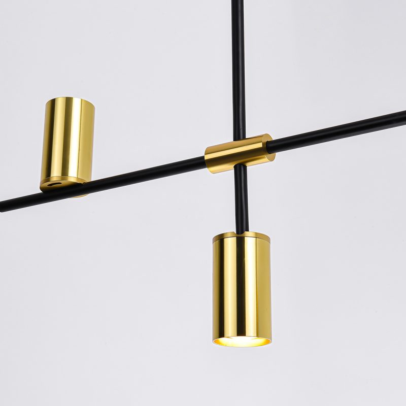 Lampă suspendată negru-aurie 4xGU10, design industrial, Arizona Light Prestige - imagine 4