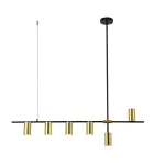 Lampă suspendată negru-aurie 6xGU10, design industrial, Arizona Light Prestige