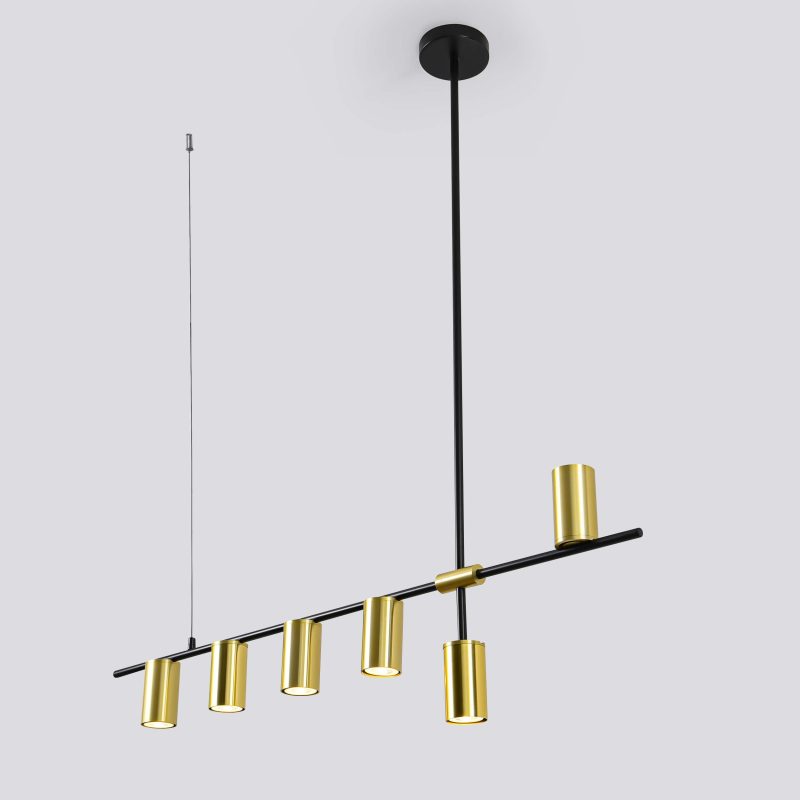 Lampă suspendată negru-aurie 6xGU10, design industrial, Arizona Light Prestige - imagine 4