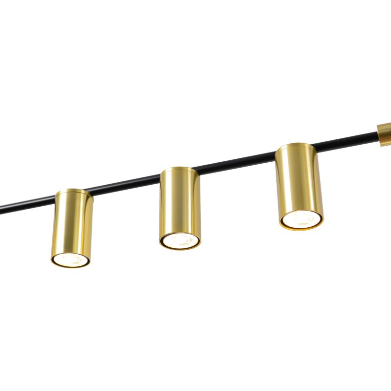 Lampă suspendată negru-aurie 6xGU10, design industrial, Arizona Light Prestige - imagine 5