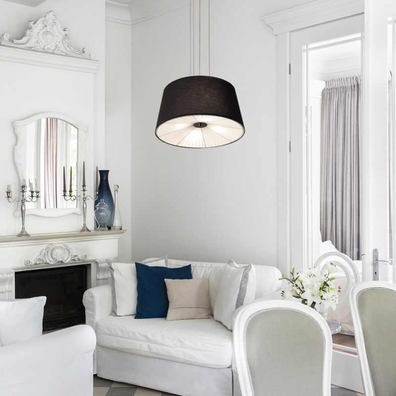 Lampă suspendată neagră 4xE27, stil exotic, Bali Light Prestige - imagine 4