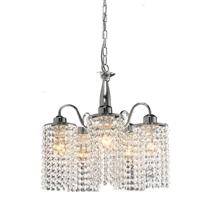Lampă suspendată Bright Star argintie 5xE27 Light Prestige