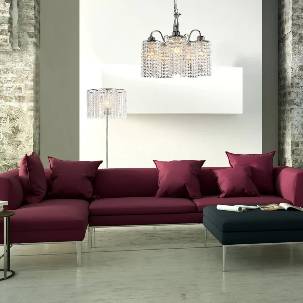 Lampă suspendată Bright Star argintie 5xE27 Light Prestige