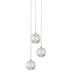 Lampă suspendată aurie 3xLED CCT, iluminat modern, Brillant Light Prestige