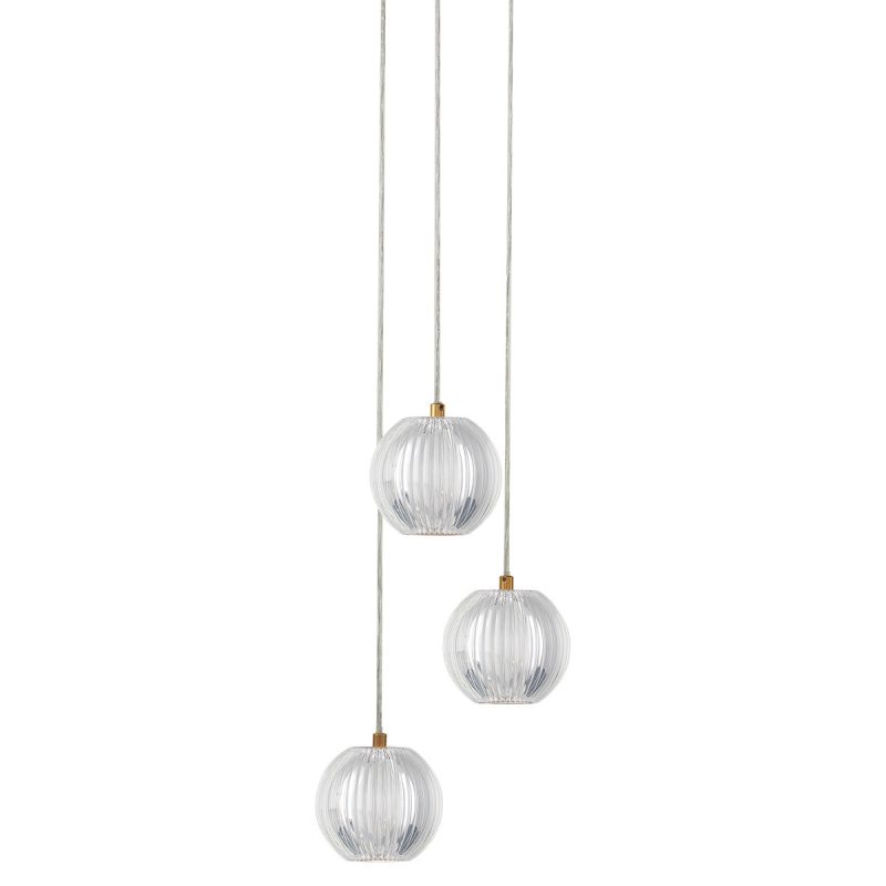 Lampă suspendată aurie 3xLED CCT, iluminat modern, Brillant Light Prestige