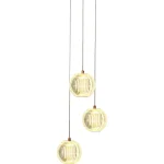 Lampă suspendată aurie 3xLED CCT, iluminat modern, Brillant Light Prestige