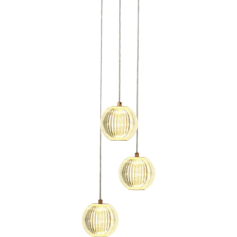 Lampă suspendată aurie 3xLED CCT, iluminat modern, Brillant Light Prestige