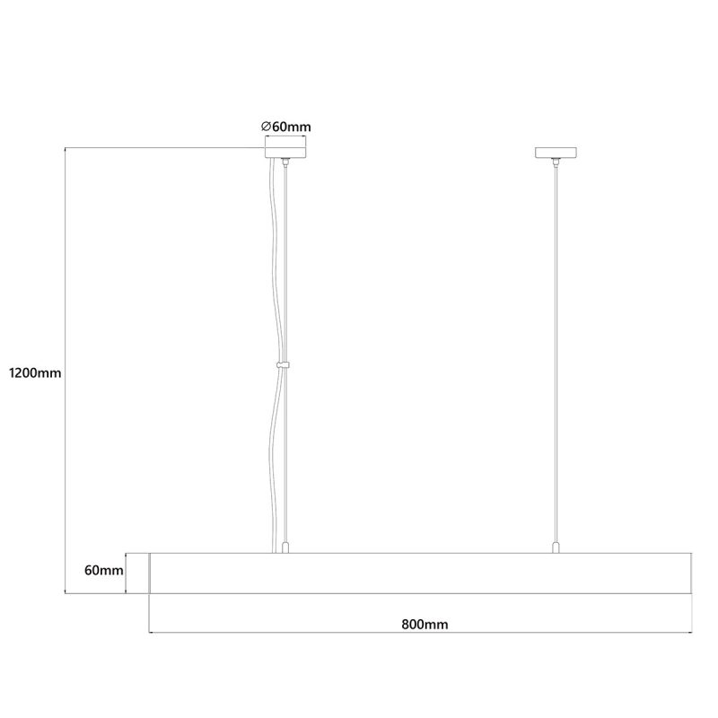 Lampă suspendată M albă, control inteligent Tuya, LED CCT, Cali Light Prestige - imagine 8
