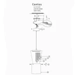 Lampă suspendată crom LED 4000K, design elegant, Cantos Light Prestige