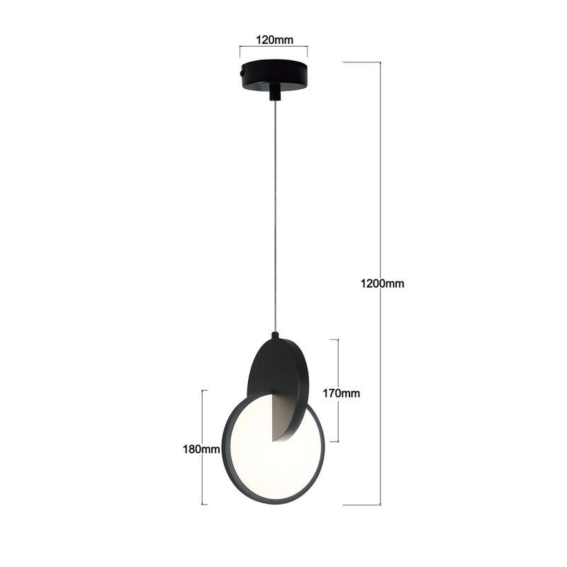Lampă suspendată neagră LED CCT, cerc elegant, Circlo Light Prestige - imagine 7