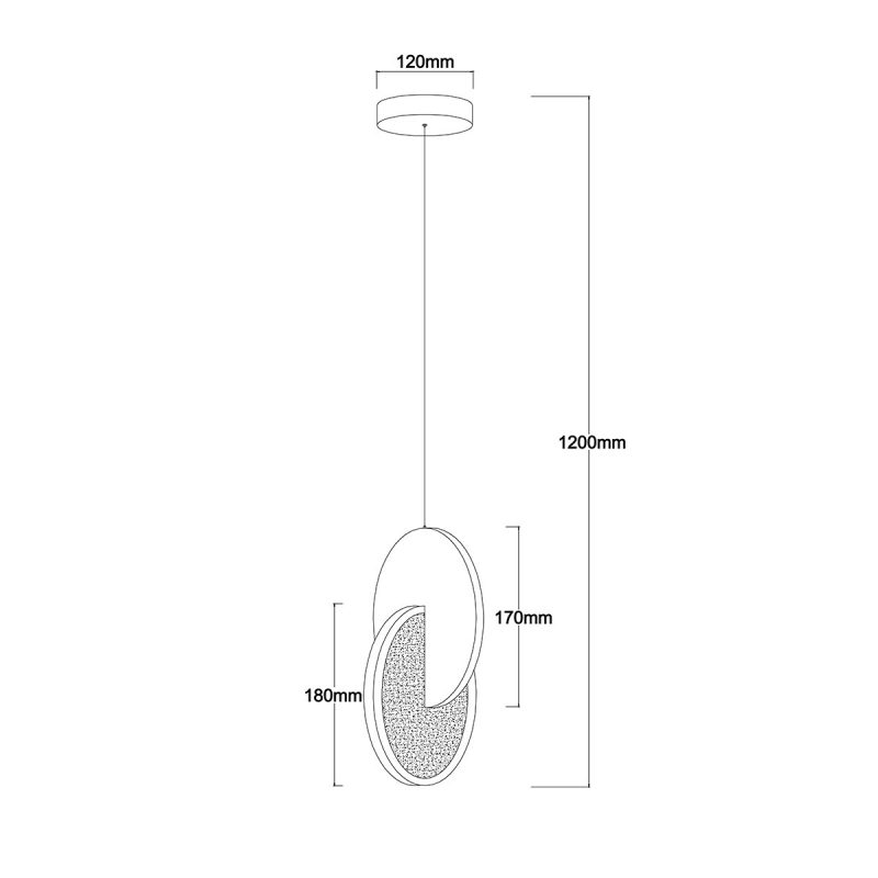 Lampă suspendată neagră LED CCT, cerc elegant, Circlo Light Prestige - imagine 8