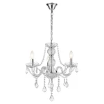 Lampă suspendată Cristallo argintie 3xE14 Light Prestige
