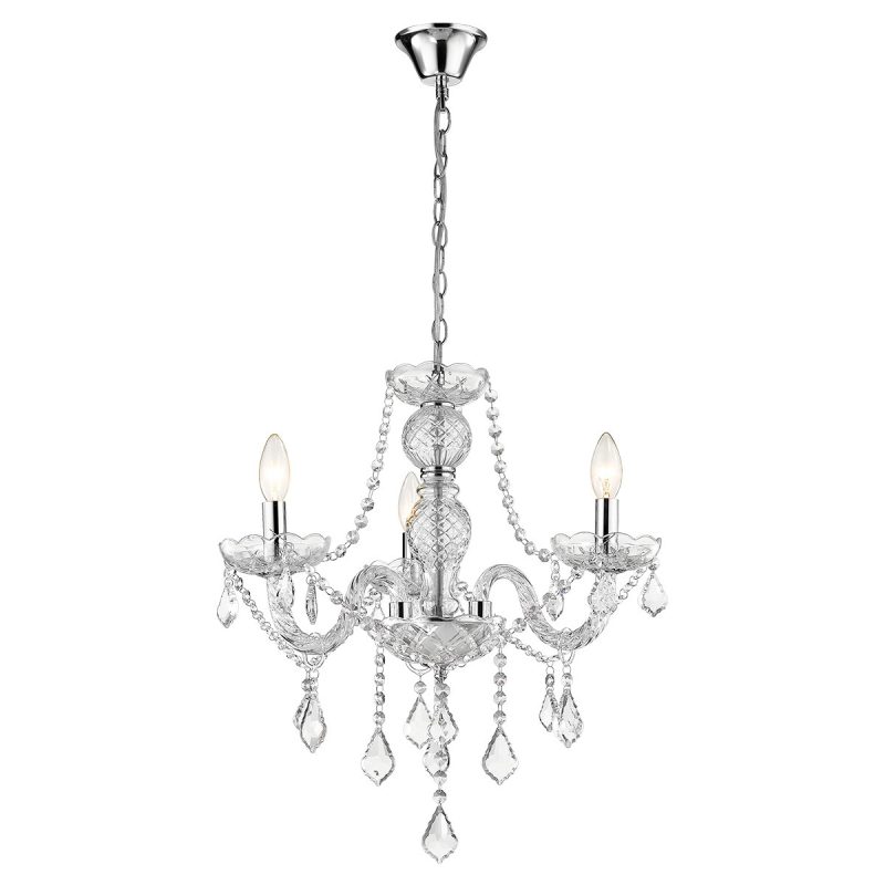 Lampă suspendată Cristallo argintie 3xE14 Light Prestige - imagine 2