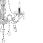 Lampă suspendată Cristallo argintie 3xE14 Light Prestige