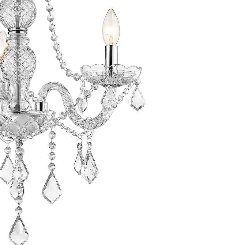 Lampă suspendată Cristallo argintie 3xE14 Light Prestige - imagine 3