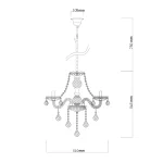 Lampă suspendată Cristallo argintie 3xE14 Light Prestige