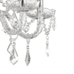 Lampă suspendată Cristallo argintie 5xE14 Light Prestige