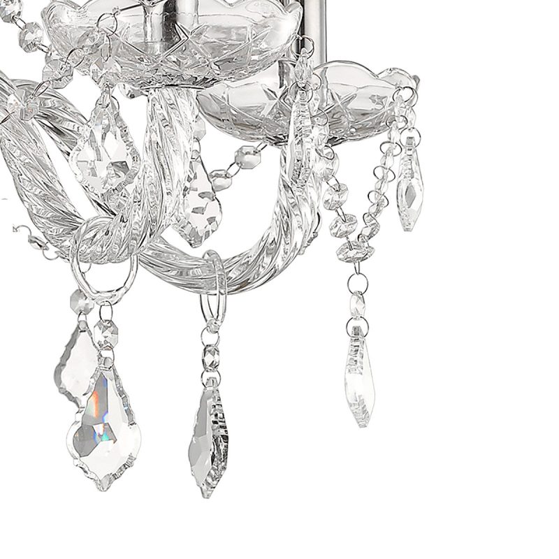 Lampă suspendată Cristallo argintie 5xE14 Light Prestige - imagine 6