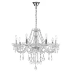 Lampă suspendată Cristallo argintie 8xE14 Light Prestige