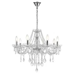 Lampă suspendată Cristallo argintie 8xE14 Light Prestige