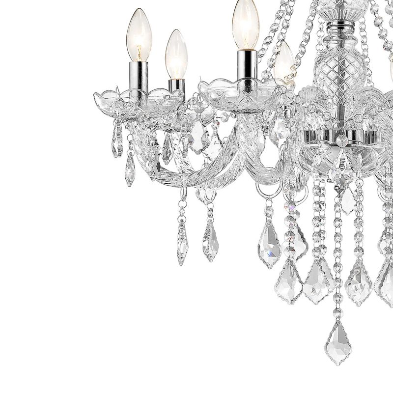 Lampă suspendată Cristallo argintie 8xE14 Light Prestige - imagine 5