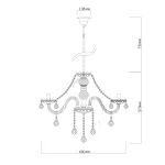 Lampă suspendată Cristallo argintie 8xE14 Light Prestige