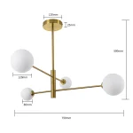 Lampă suspendată Dorado aurie 4xG9 Light Prestige