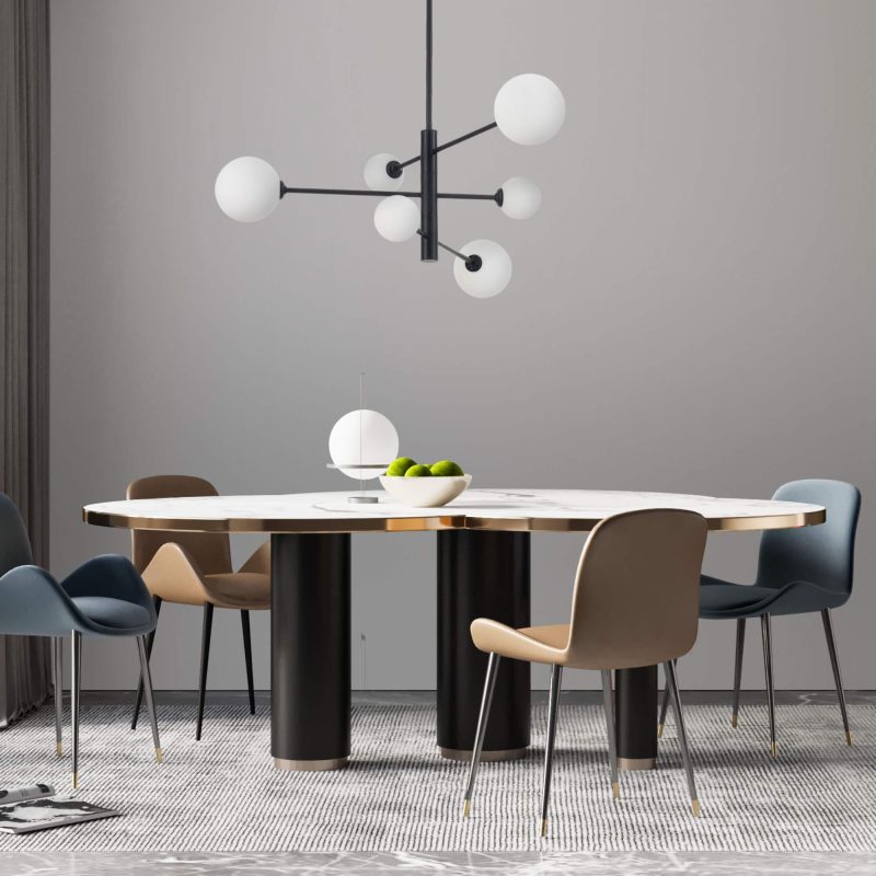 Lampă suspendată Dorado neagră 6xG9 Light Prestige