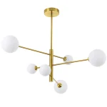 Lampă suspendată aurie, 6 surse lumină, Dorado Light Prestige