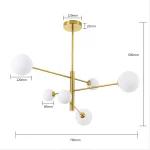 Lampă suspendată Dorado aurie 6xG9 Light Prestige