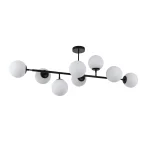 Lampă suspendată neagră, 8 becuri, Dorado Light Prestige