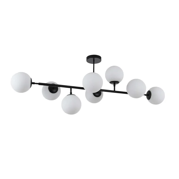 Lampă suspendată neagră opt becuri, Dorado Light Prestige